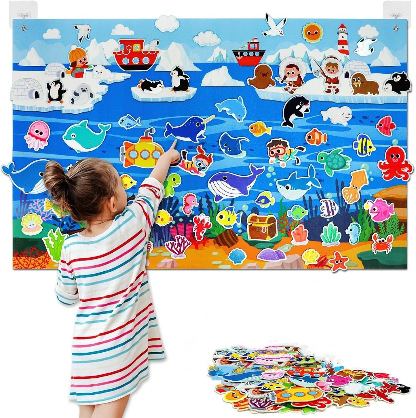 Montessori Toy Solar System Felt Story Busy Board Set for Toddlers Farm Early Learning Storytelling Interactive Play Travel Gift