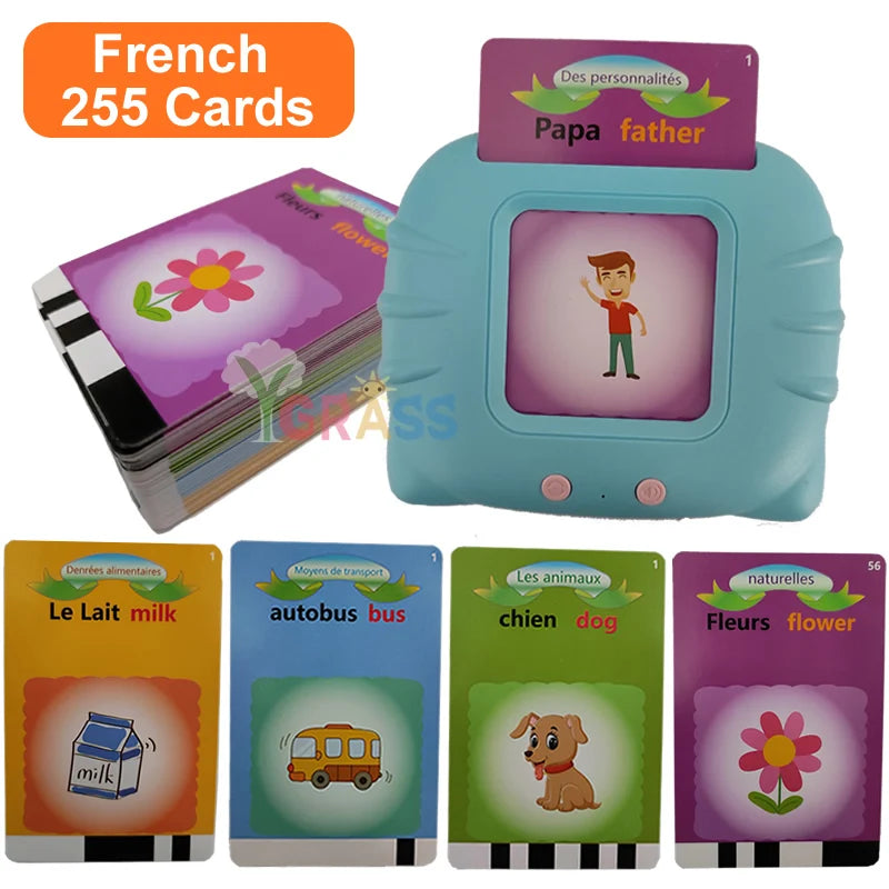Educational Learning Talking Flash Cards for Kids Games Audio Book Gift English Language Russian Alphabet Spanish French