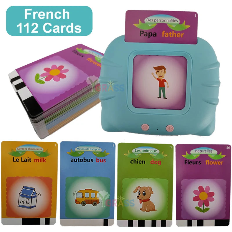 Educational Learning Talking Flash Cards for Kids Games Audio Book Gift English Language Russian Alphabet Spanish French