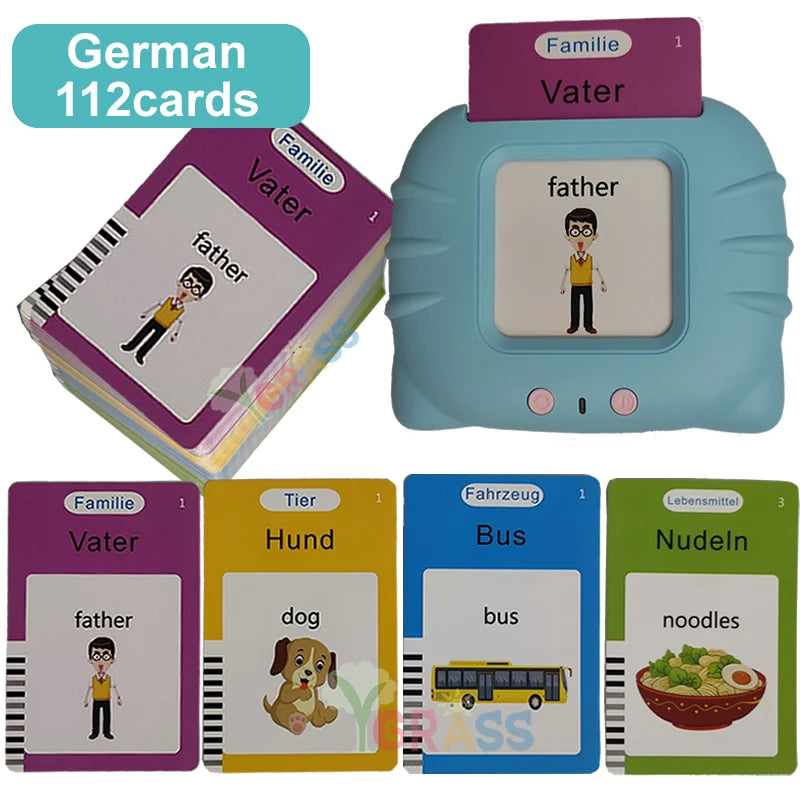 Educational Learning Talking Flash Cards for Kids Games Audio Book Gift English Language Russian Alphabet Spanish French
