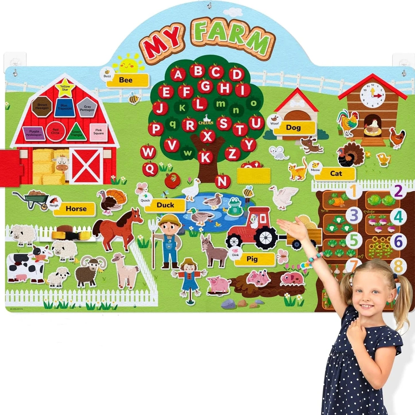 Montessori Toy Solar System Felt Story Busy Board Set for Toddlers Farm Early Learning Storytelling Interactive Play Travel Gift