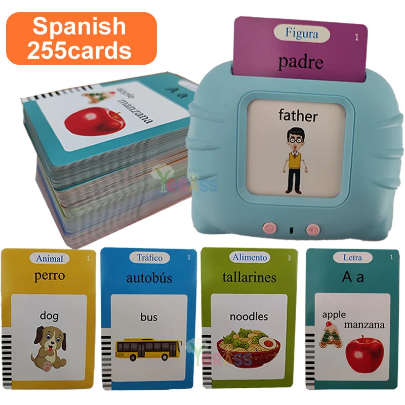 Educational Learning Talking Flash Cards for Kids Games Audio Book Gift English Language Russian Alphabet Spanish French