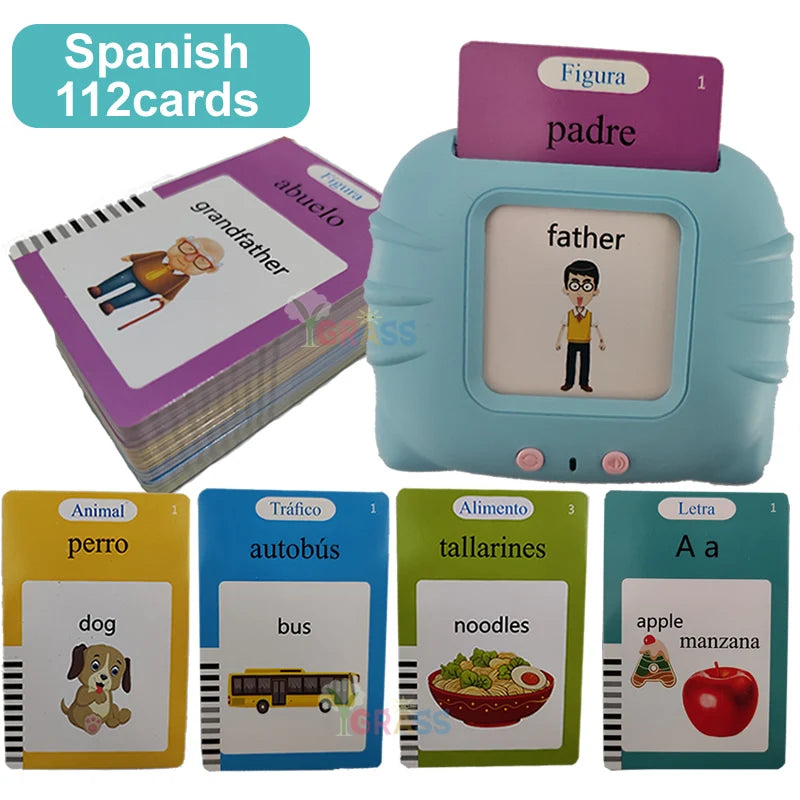 Educational Learning Talking Flash Cards for Kids Games Audio Book Gift English Language Russian Alphabet Spanish French