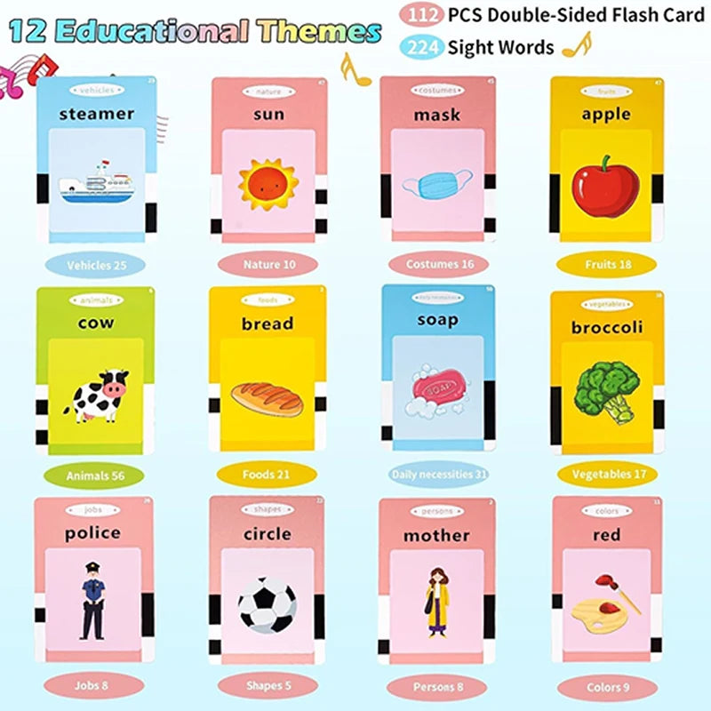 Educational Learning Talking Flash Cards for Kids Games Audio Book Gift English Language Russian Alphabet Spanish French